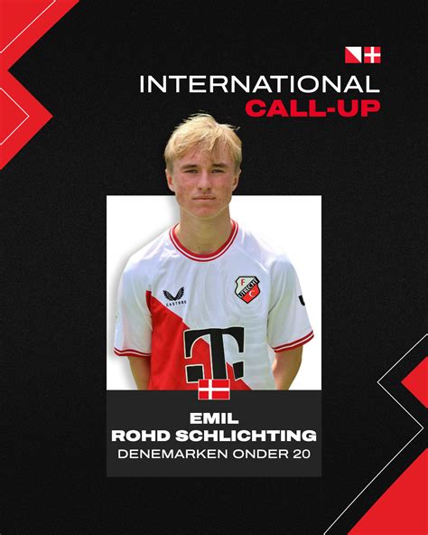 Denemarken Onder 20-oproep voor Emil Rohd Schlichting