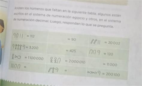 anoten los números que faltan en la siguiente tabla algunos están