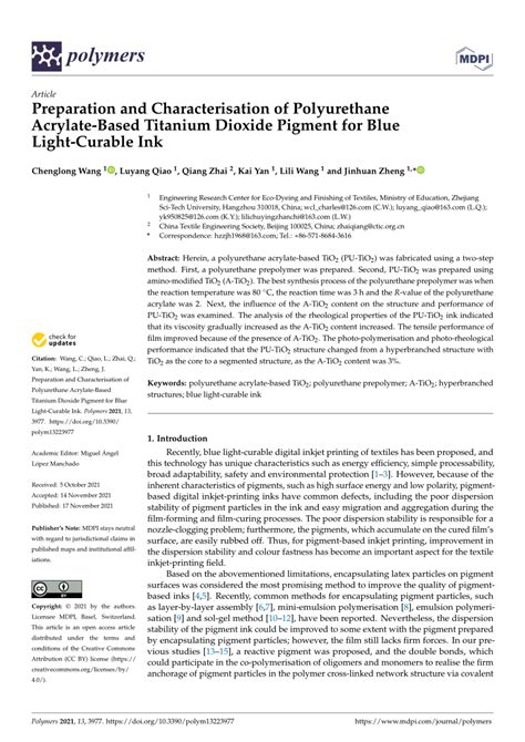 PDF Preparation And Characterisation Of Polyurethane Acrylate Based