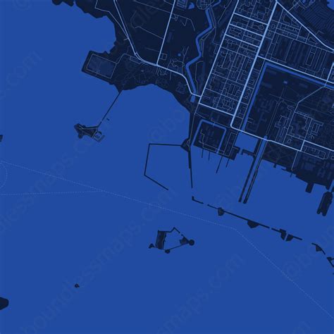 Kotlin Island - Dark Blue Vector Map | Boundless Maps