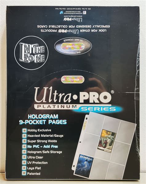 Ultra Pro Platinum Series Hologram 9 Pocket Pages 100 Pieces Lazada Ph