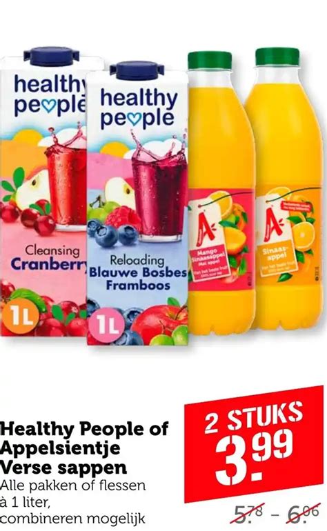 Healthy People Of Appelsientje Verse Sappen L Aanbieding Bij Coop