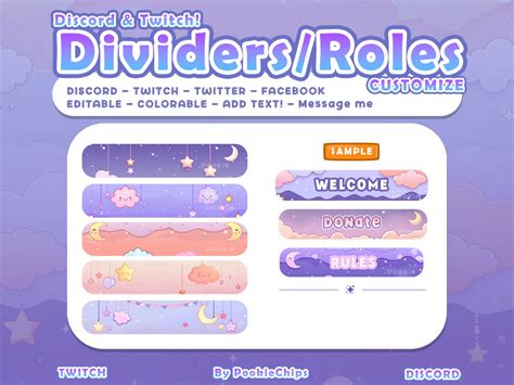 15x Banners Dividers Twitch Commissionopen By Pookiechipsdesigns