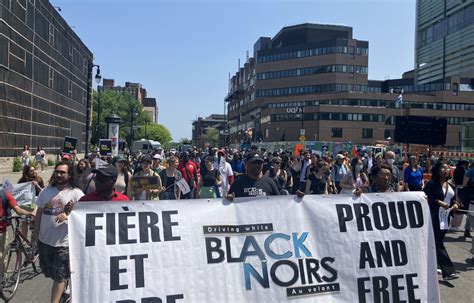 Manifestation Contre Le Profilage Racial Et Le Projet De Loi 14 à Montréal Le Devoir