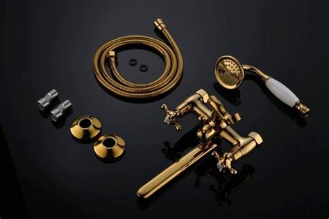 Luxury Bathtub Faucets Brass Luxury Gold Bathroom Shower Faucet Set