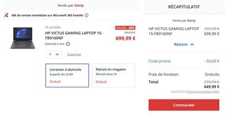 Ce Laptop Gaming HP Ryzen 5 RAM 16 Go SSD 512 Go Chute Sous Les 650