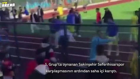 Sakinşehir Seferihisarspor Urla Belediyespor maçında tekme ve