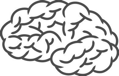 Black And White Brain Clipart Png