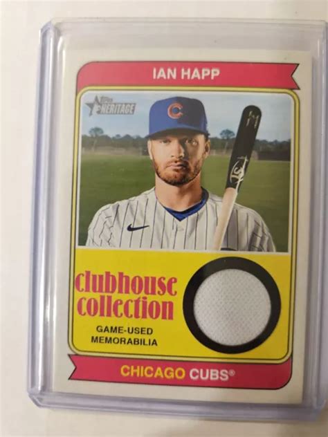 Ian Happ Topps Heritage Clubhouse Collection Relics Ccr Ih