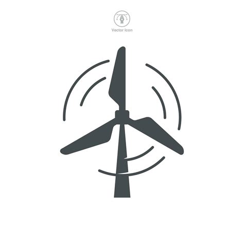 Wind Turbine. Wind power Icon symbol template for graphic and web ...