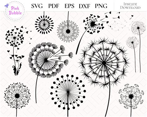 Pusteblume SVG Pusteblume bläst SVG Pusteblume Png einfach Etsy de