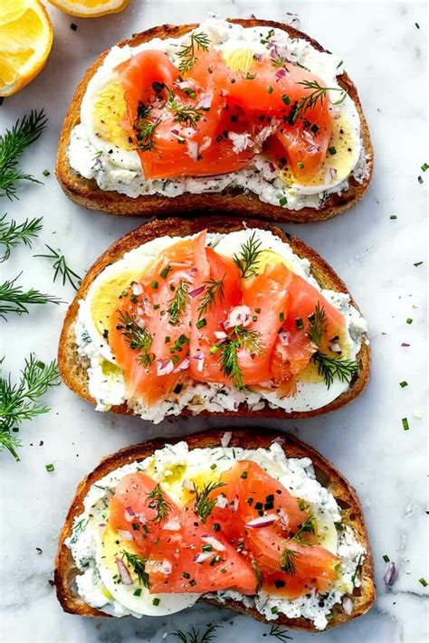 Ricotta Toast With Smoked Salmon And Egg