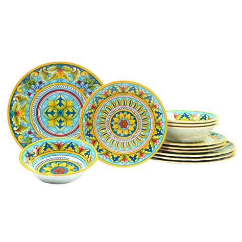 Certified International Melamine Dinnerware Set Service For 4 Wayfair