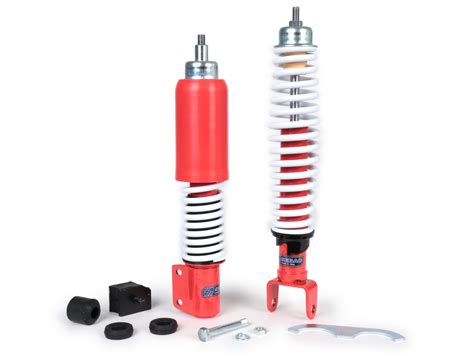 Shock Absorber Set Front Rear Sebac Style Red White Vespa Px T