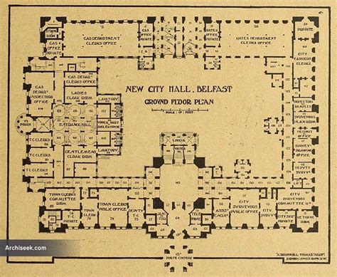 Ground Floor 1906 Belfast City Hall Architecture Of Belfast