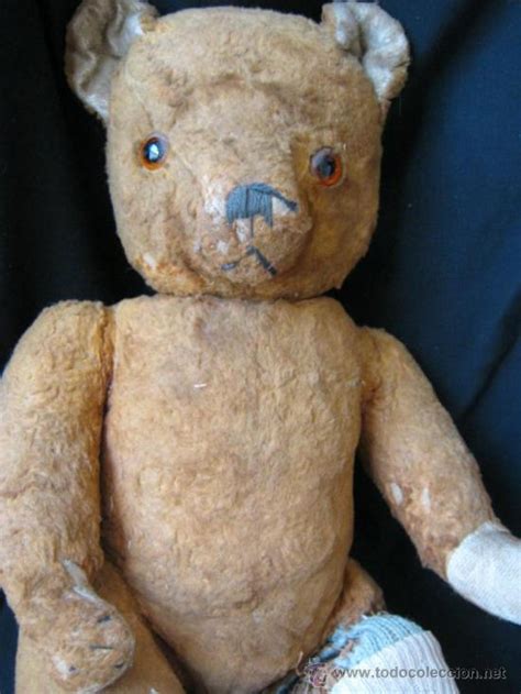 Antiguo Oso De Peluche Muy Antiguo Relleno De P Vendido En Venta