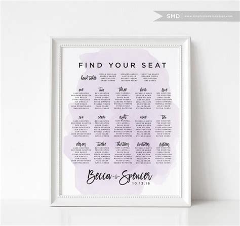 Watercolor Wedding Seating Chart Unconventional Seating Charts From Etsy Popsugar Love And Sex