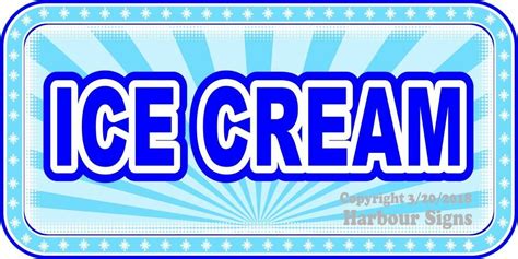 Choose Your Size Ice Cream Decal Concession Food Truck Cart Vinyl