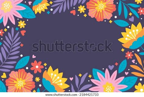 Wallpaper Spring Flowers On Purple Background Stock Vector (Royalty Free) 2184421733 | Shutterstock