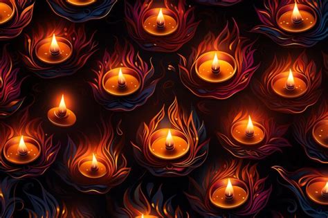 Premium AI Image | Candles diwali background