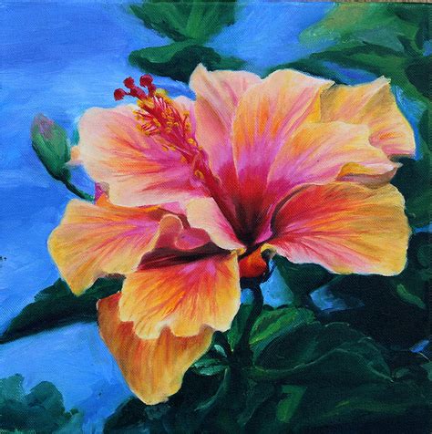 Hibiscus Flower Painting By Sue Birkenshaw