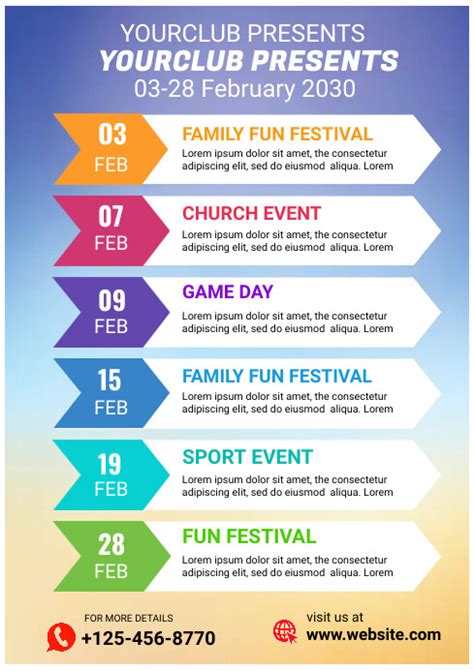 Event Schedule Flyer Template Postermywall