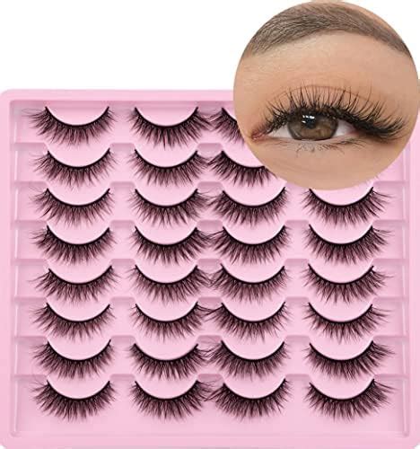 Amazon Lashes Natural Look Cat Eye False Eyelashes Mink Fluffy Fox