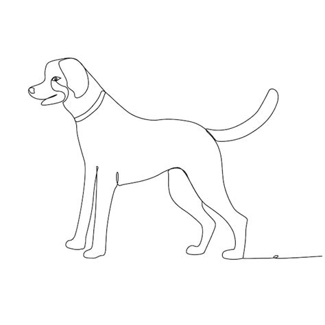 Dessin Continu D Une Ligne D Un Chien Chien Dessin D Une Ligne Art De