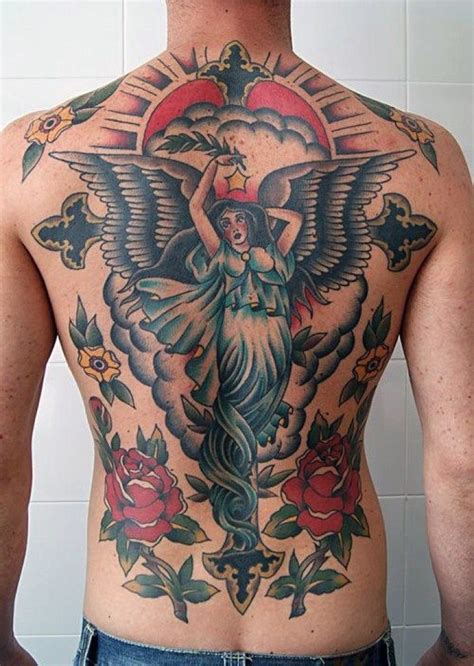 Tattoos Angel Traditional Back Tattoo Check More At Https