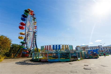 Autumn 2016 Magadan Russia Amusement Park In The Center Of