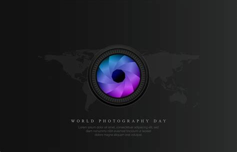 Dia Mundial Da Fotografia Ilustra Es De Lente De C Mera Vetor