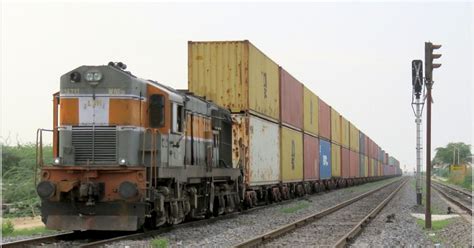 First Double Stack Container Train From Mundra To Mmlp In Rajasthan