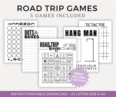 Road Trip Printable Games Car Printable Activities Kids Road Trip Games ...