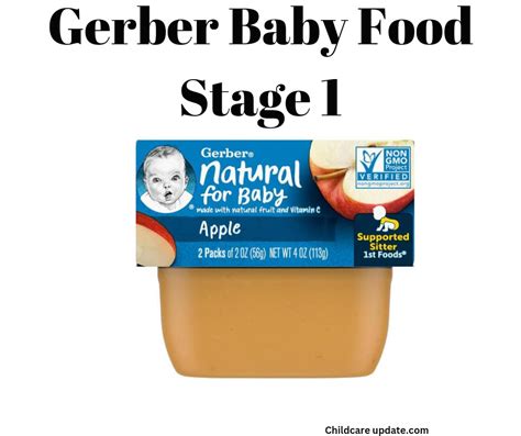 Gerber Baby Food Stage 1 - Childcare Updates