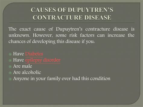 Dupuytrens Contracture Disease Causes Symptoms And Treatment Ppt