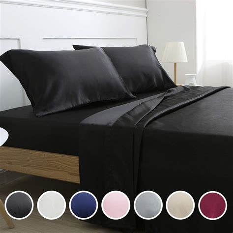 Vonty Satin Sheets Twin Size Silky Soft Satin Bed Sheets