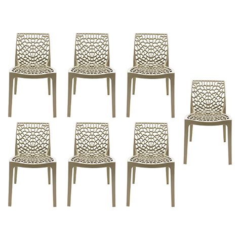 KIT 7 CADEIRAS GRUVYER NUDE Império das Cadeiras Móveis para sua casa ou seu negócio