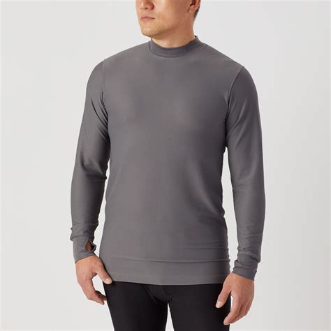 Mens Buck Naked Performance Base Layer Mock Neck Shirt Duluth Trading Company