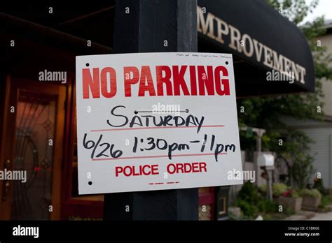 Temporary No Parking Signs