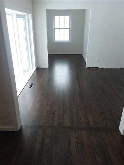 Minwax Ebony Stain On Red Oak Hardwood Floor Colors Real Hardwood