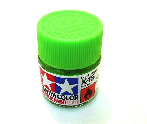 X 15 TAMIYA ACRYLIC PAINT LIGHT GREEN Gloss RC WORLD HOBBIES AUSTRALIA