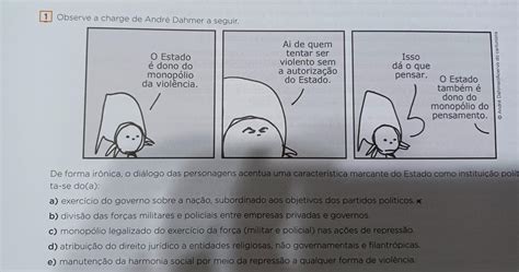 Observe A Charge De Andr Dahmer A Seguir De Forma Ir Nica O Di Logo