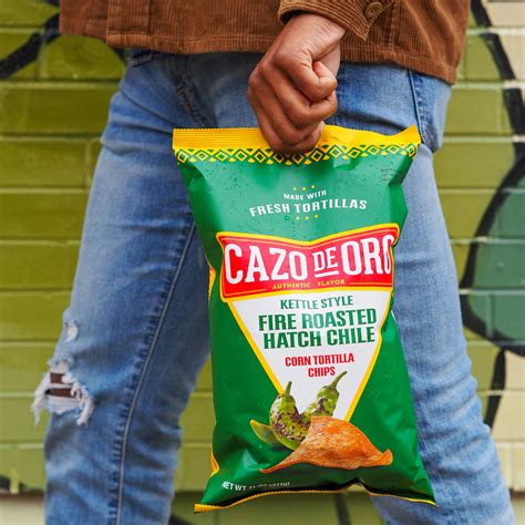 Cazo De Oro Fire Roasted Hatch Chile Tortilla Nachos Chips 11 Oz Bag