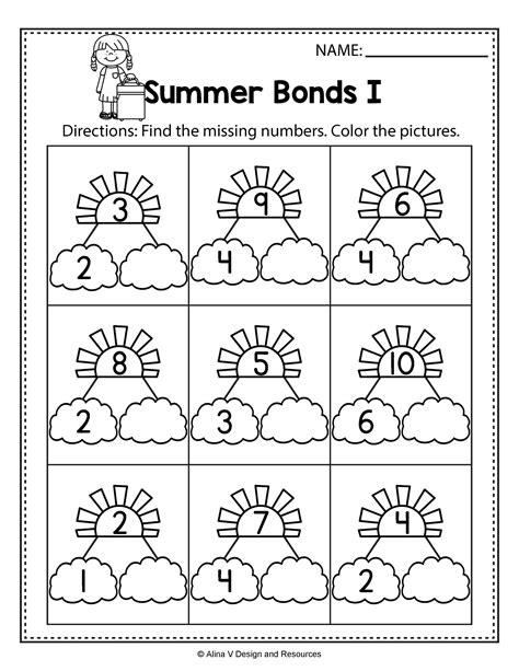 Summer Multiplication Worksheets