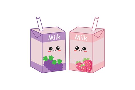 Kawaii Cute Milk Drink Box Grafik Von Soe Image Creative Fabrica