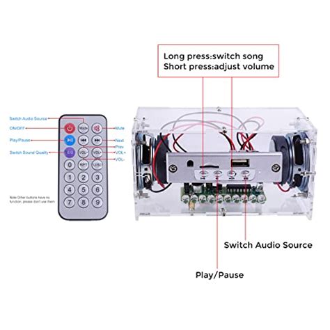 Mioyoow Bluetooth Compatible Speaker Kit Diy Soldering Project Spectrum Usb Mini Electronic