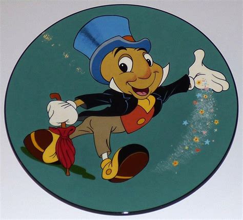 Walt Disney Pinocchio Jiminy Cricket Le Charger Plate Signed Ward