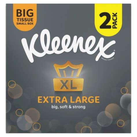 Kleenex Mansize Extra Large Compact Facial Tissue Twin Pack 88 Sheets