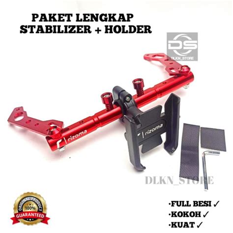 Jual Holder Hp Paket Lengkap Dudukan Breket Stabilizer Spion Motor