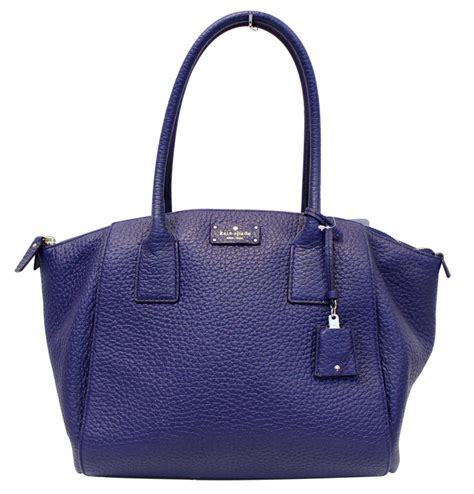 Kate Spade Pebbled Leather Blue Shoulder Bag